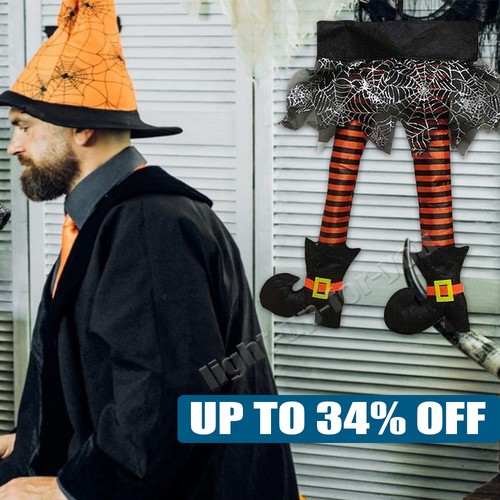 Halloween witch legs hanging - halloween,
