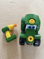 John Deere Build A Johnny Tractor, 16 Piece Building Farm Toy Car, Tractor Toy 