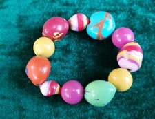 Chunky Wooden Painted beads