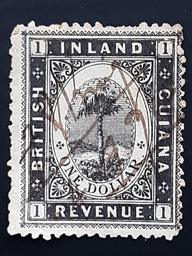 British guiana revenue stamp - british,