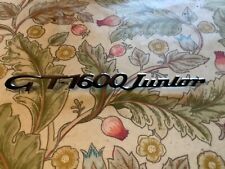 ALFA ROMEO 105 GT JUNIOR-NEW UNUSED 'GT1600JUNIOR' BOOT SCRIPT BADGE.