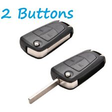 For Vauxhall Opel Corsa Astra Zafira 2 Button Remote Flip Key Fob Case + Logo