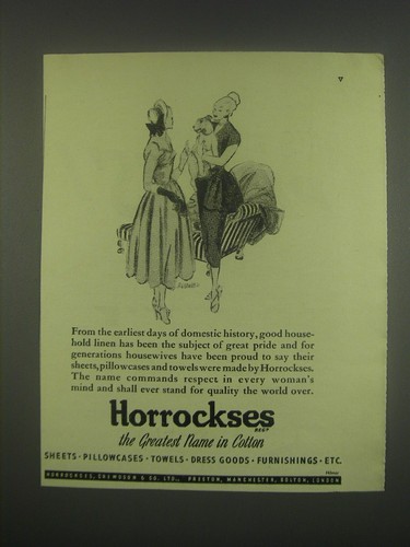 1949 horrockses linens - ad,