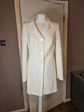Singh Madan ivory cream structured longline blazer jacket - 10