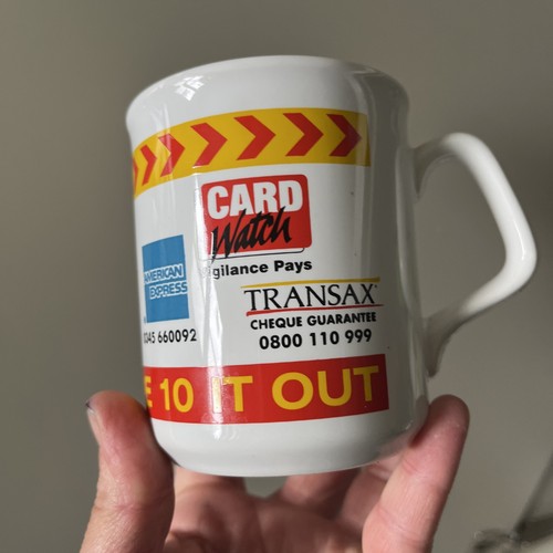 Vintage bank advertising mug - vintage,
