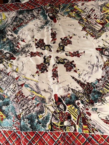 Vintage large square scarf - vintage,