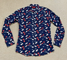 Devil’s Advocate Shirt Mens Long Sleeve Sz M slim Fit 100% Cotton Cherries