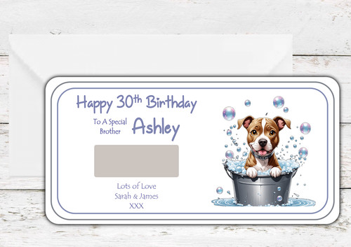 Dog staffy puppy - staffy, personalised