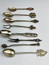 White Metal / Silver Collectors Souvenir Tourist Tea Spoons - Joblot