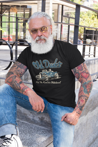 Old dudes hotrod shirt very - hotrod, t