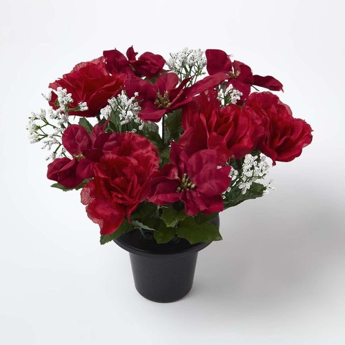 Artificial poinsettia rose - poinsettia, &