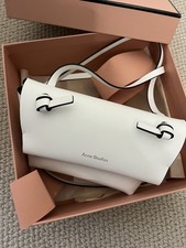 Acne Studios Alexandria Mini White Shoulder Bag With Box