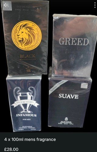 Mens fragrance 100mls 4 - 100mls, x