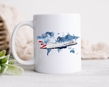British Airways A380 Plane Mug