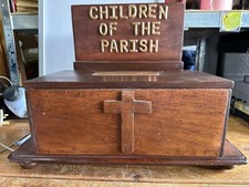 Church Alms / Collection Box : Wooden,  Replica, Display, Prop, Lockable Box