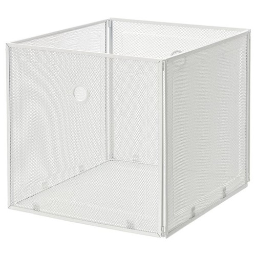 White metal storage box basket - storage,