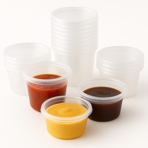 2oz clear round food - clear,