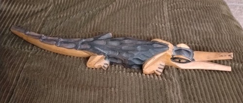 Vintage hand carved folk - hand-carved,