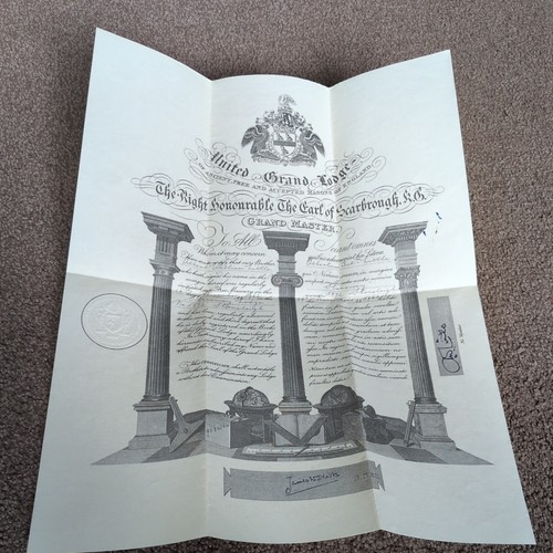 United grand lodge - grand, certificate
