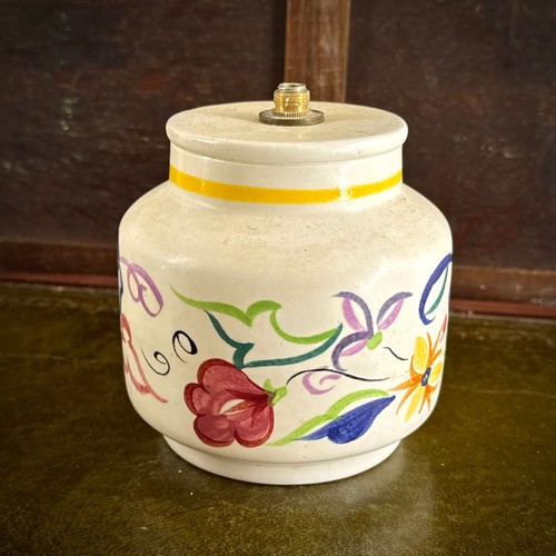 Poole pottery lamp base floral - lamp,