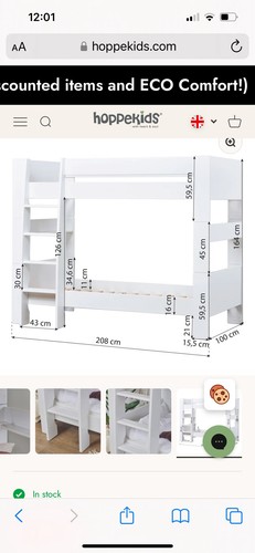 Bunk bed 90x200cm - bunk,
