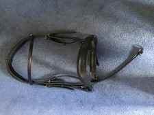 Albion Cob Black Cavasson Crank Noseband Bridle New