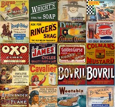 Multi-Listing nostalgia advertising vintage retro metal plaques signs images