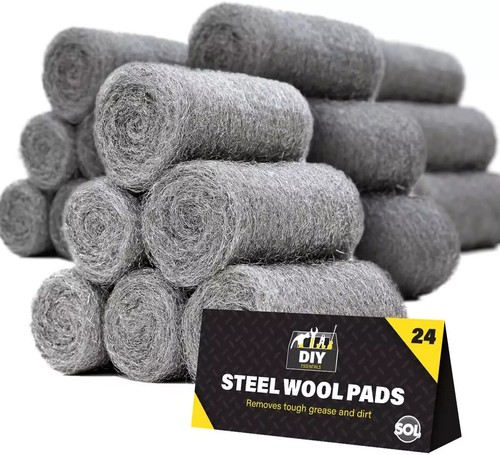 Steel wire wool pads - 24, |