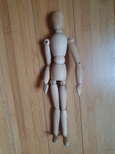 Wooden artist dummy human body - human,