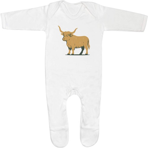 Standing highland cow baby - cow',