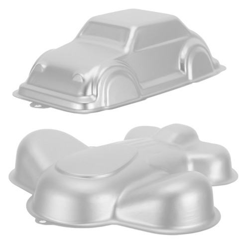 Silver aluminum vehicle cake - silver,