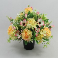 Artificial silk flowers Grave