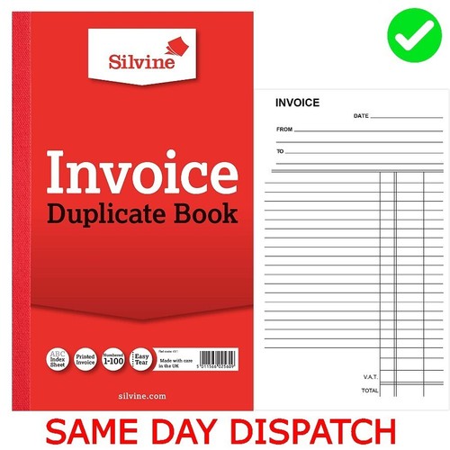 Silvine duplicate invoice book - duplicate,