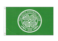 Celtic F.C.Flag  With Club Crest Flag   5' x 3'