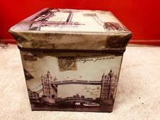 Folding Storage Ottoman Seat