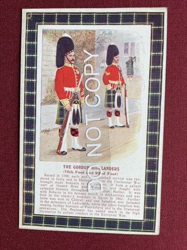 The gordon highlanders card - the,