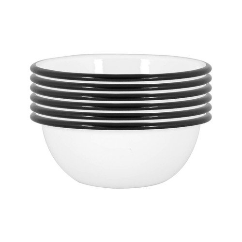 White enamel bowls metal - white,