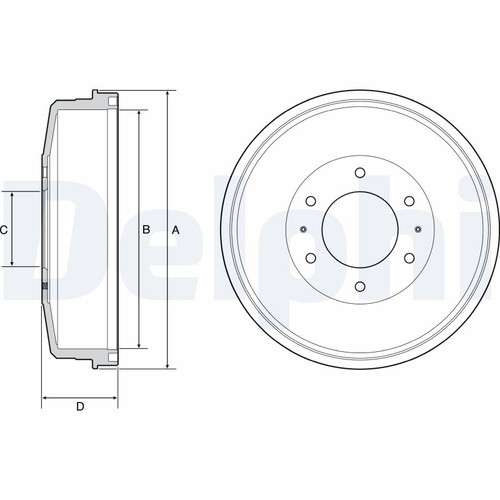 Brake drum delphi bf559 - brake,