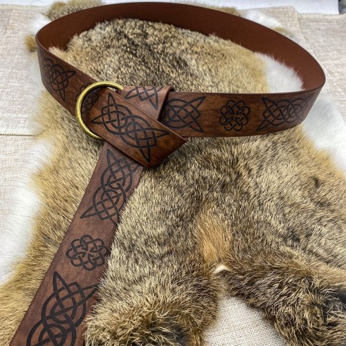 Leather medieval belt viking - leather,