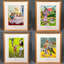 x4 1970s Comic Book Art Illustration Watercolours by Jesus Blasco 1919-1995