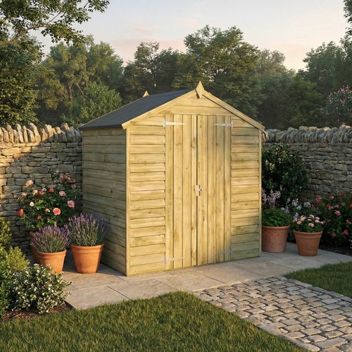 4x6 wooden garden shed - garden,
