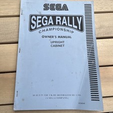 SEGA Rally - UPRIGHT ARCADE MACHINE CABINET OPERATIONS MANUAL ORIGINAL UK