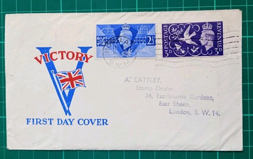 1946 victory fdc mortlake - 1946,