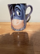 Disney Store Exclusive Original Authentic Purple 3D Eeyore Mug Large Cup
