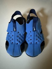 Nike Kids Sunray Protect Blue Boys Sandals Slip On UK 9.5 EUR 27 Immaculate