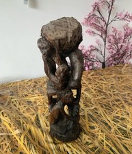 Antique old wooden tribal carving 