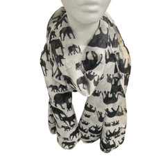 Beautiful White & Black Scarf