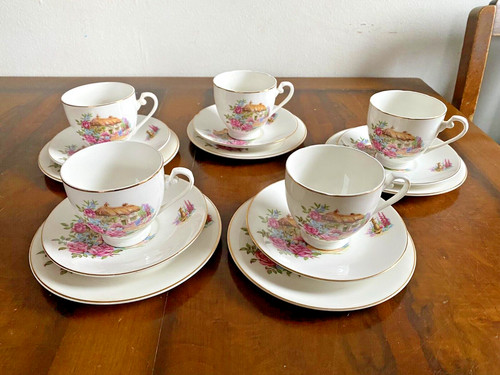 Vintage tea set fine bone - vintage,