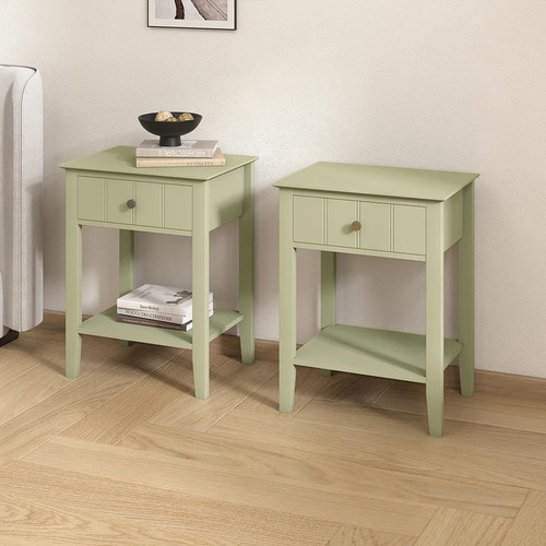 Pair sage green - sage, drawer