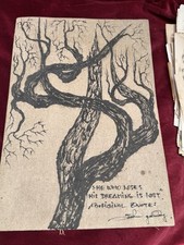 VINTAGE AUSTRALIAN ABORIGINAL ART WORK ON CANVAS bought in Alice Spring 1990